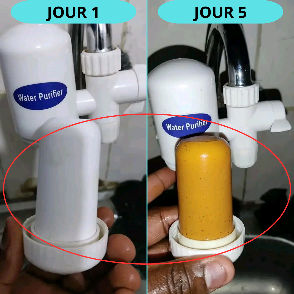 Purificateur d'Eau Compact avec Filtre à Charbon Actif  AquaPure™,  - Découvrez une eau pure et saine, directement de votre robinet ! (Seulement 7 restants)